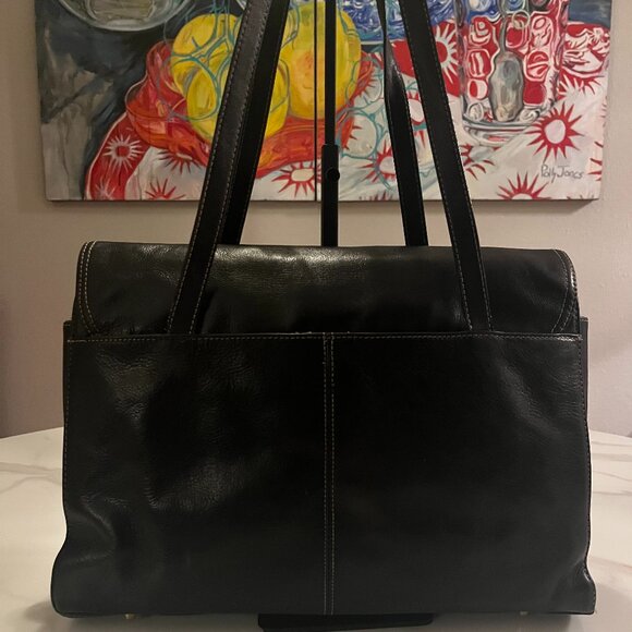 Giani Bernini Black Leather Shoulder Bag - Picture 5 of 15